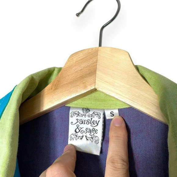 Parsley & Sage Women’s Boho Chic Jacket Multicolor Patchwork Size Small Vibrant - Picture 3 of 8
